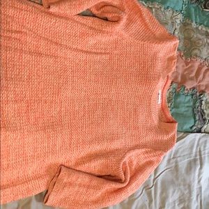 Long orange sweater